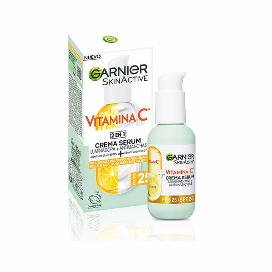 Garnier Vitamin C 2In1 Illuminating + Anti-Spot Serum Cream Spf25 50 Ml - Salevare.com