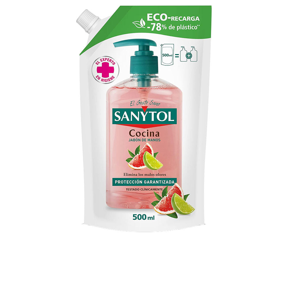 Sanytol Sanytol Antibacterial Hand Soap Kitchen Refill Eco Pack 500 Ml - Salevare.com