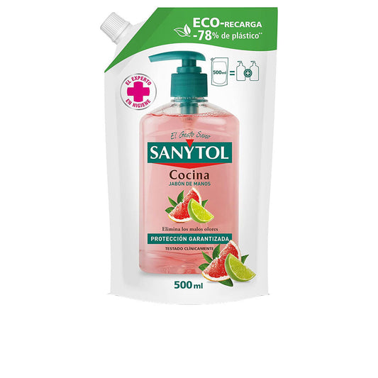 Sanytol Sanytol Antibacterial Hand Soap Kitchen Refill Eco Pack 500 Ml - Salevare.com