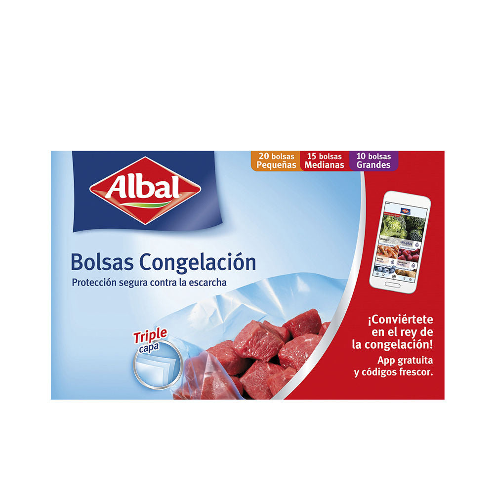 Albal Freezer Bags 3 Sizes Triple Layer 45 U - Salevare.com
