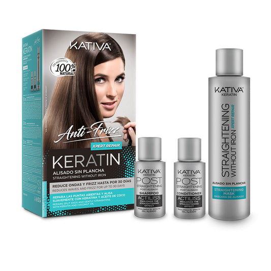 Kativa Keratin Anti-Frizz Brazilian Straightening Without Iron Repairs Ends 30 Days 3 U