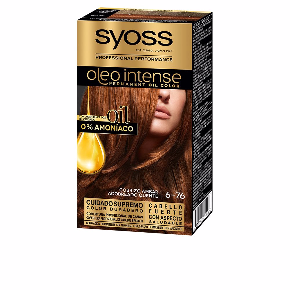 Syoss Oleo Intense Ammonia-Free Hair Color #6.76-Amber Copper 5 Pz
