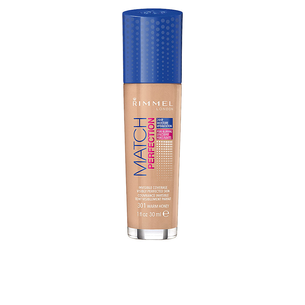 Rimmel London Match Perfection Foundation #301-Warm Honey  - Salevare.com