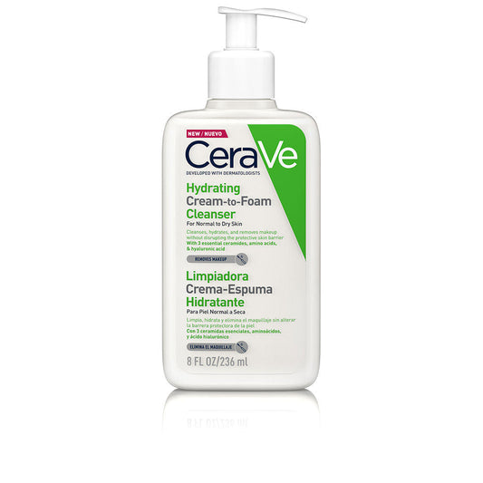 Cerave Hydrating Cream-To-Foam Cleanser For Normal To Dry Skin 236 Ml - Salevare.com