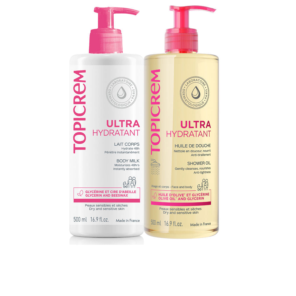 Topicrem Uh Ultra Moisturizing Milk 500 Ml + Shower Oil 500 Ml Pack 2 Pcs - Salevare.com