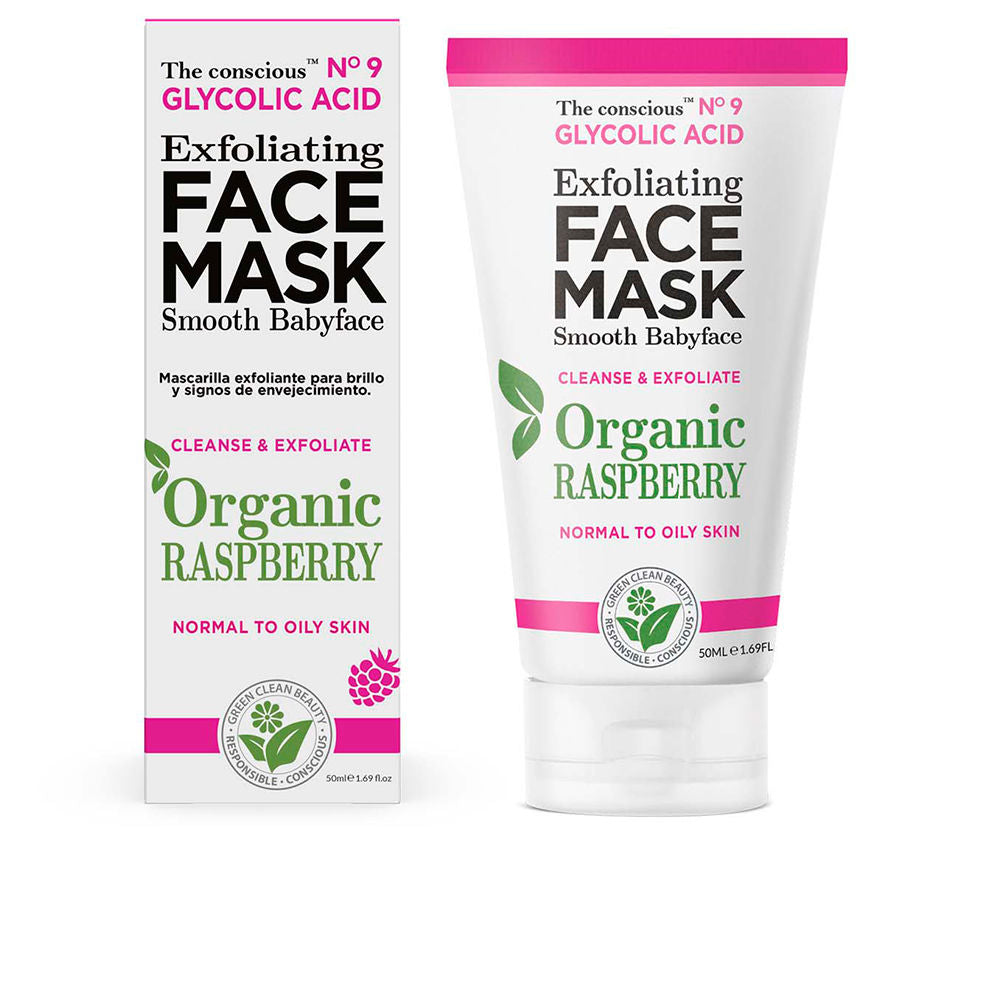 The Conscious Glycolic Acid Exfoliating Face Mask Organic Raspberry 50 Ml - Salevare.com