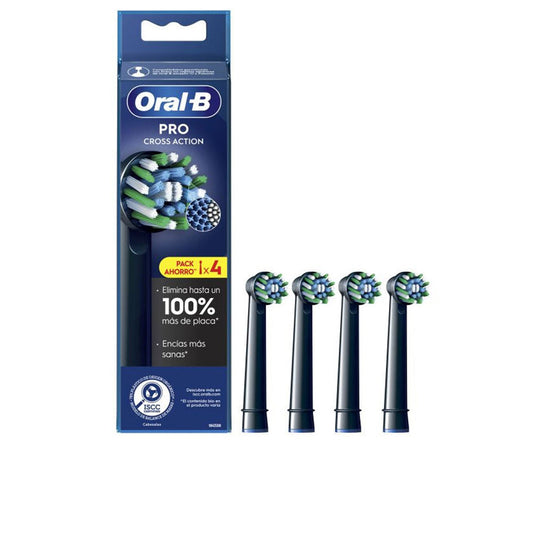 Oral-B Pro Cross Action Heads #Black 4 Pcs - Salevare.com