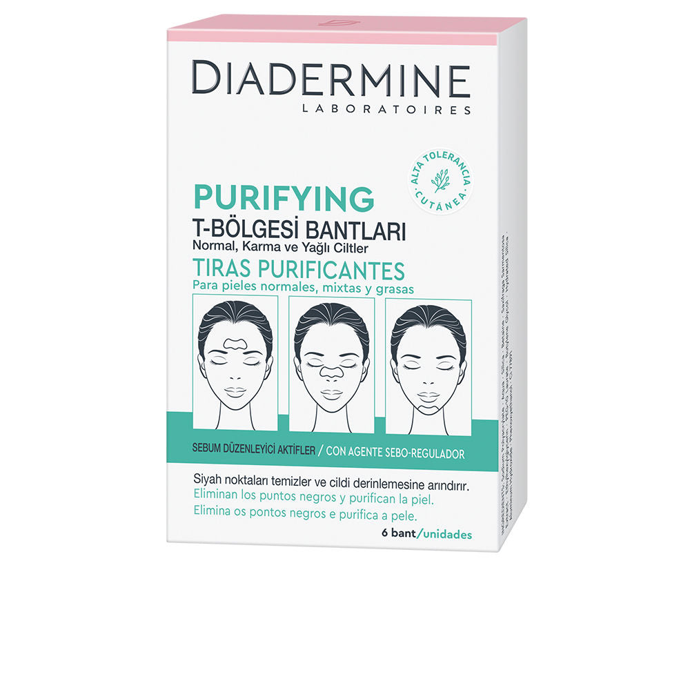 Diadermine Tiras Purificantes Piel Normal-Mixta 6 U - Salevare.com