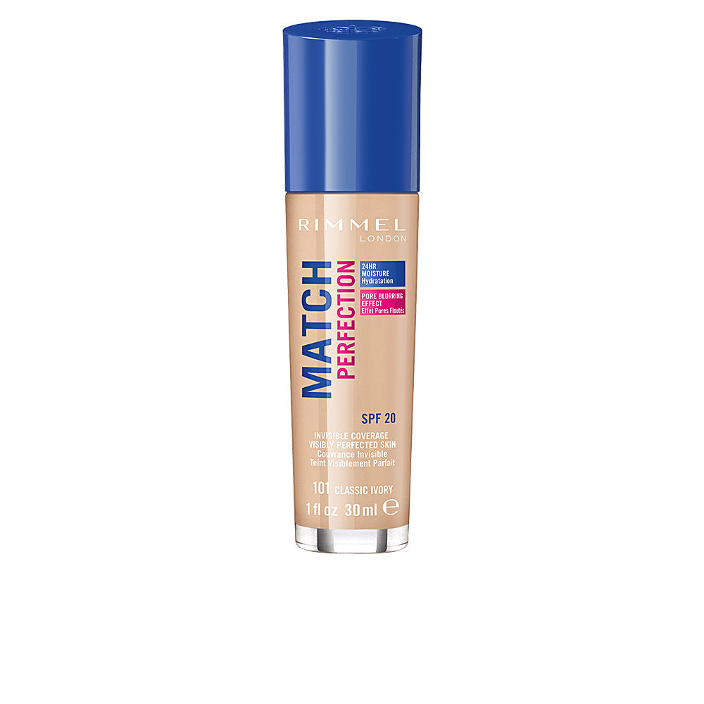 Rimmel London Match Perfection Foundation #101-Classic Ivory - Salevare.com