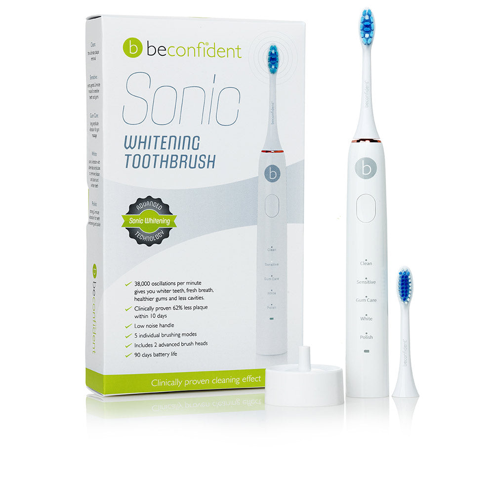 Beconfident Sonic Electric Whitening Toothbrush #White/Rose Gold 1 U - Salevare.com