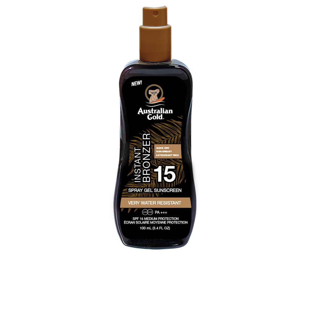Australian Gold Sunscreen Spf15 Spray Gel With Instant Bronzer 100 Ml - Salevare.com