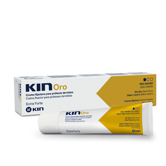 Kin Kin Oro Crema Fijadora Para Prótesis Dentales 75 Ml - Salevare.com