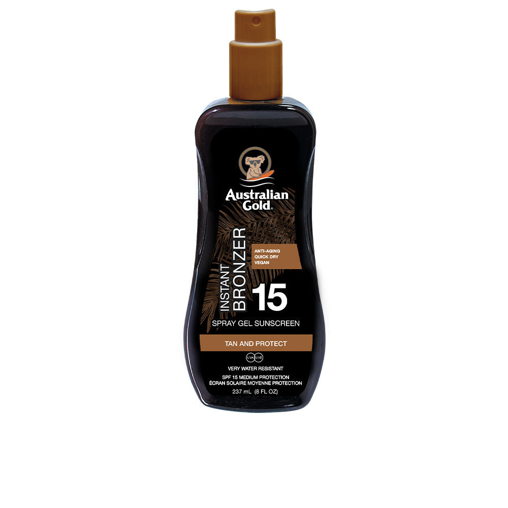Australian Gold Sunscreen Spf15 Spray Gel With Instant Bronzer 237 Ml - Salevare.com