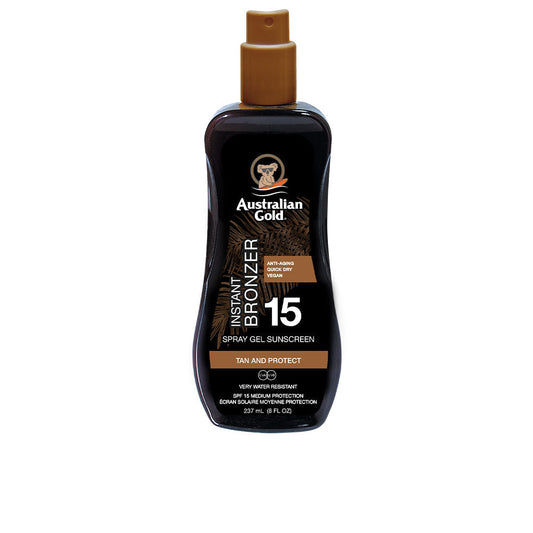 Australian Gold Sunscreen Spf15 Spray Gel With Instant Bronzer 237 Ml - Salevare.com