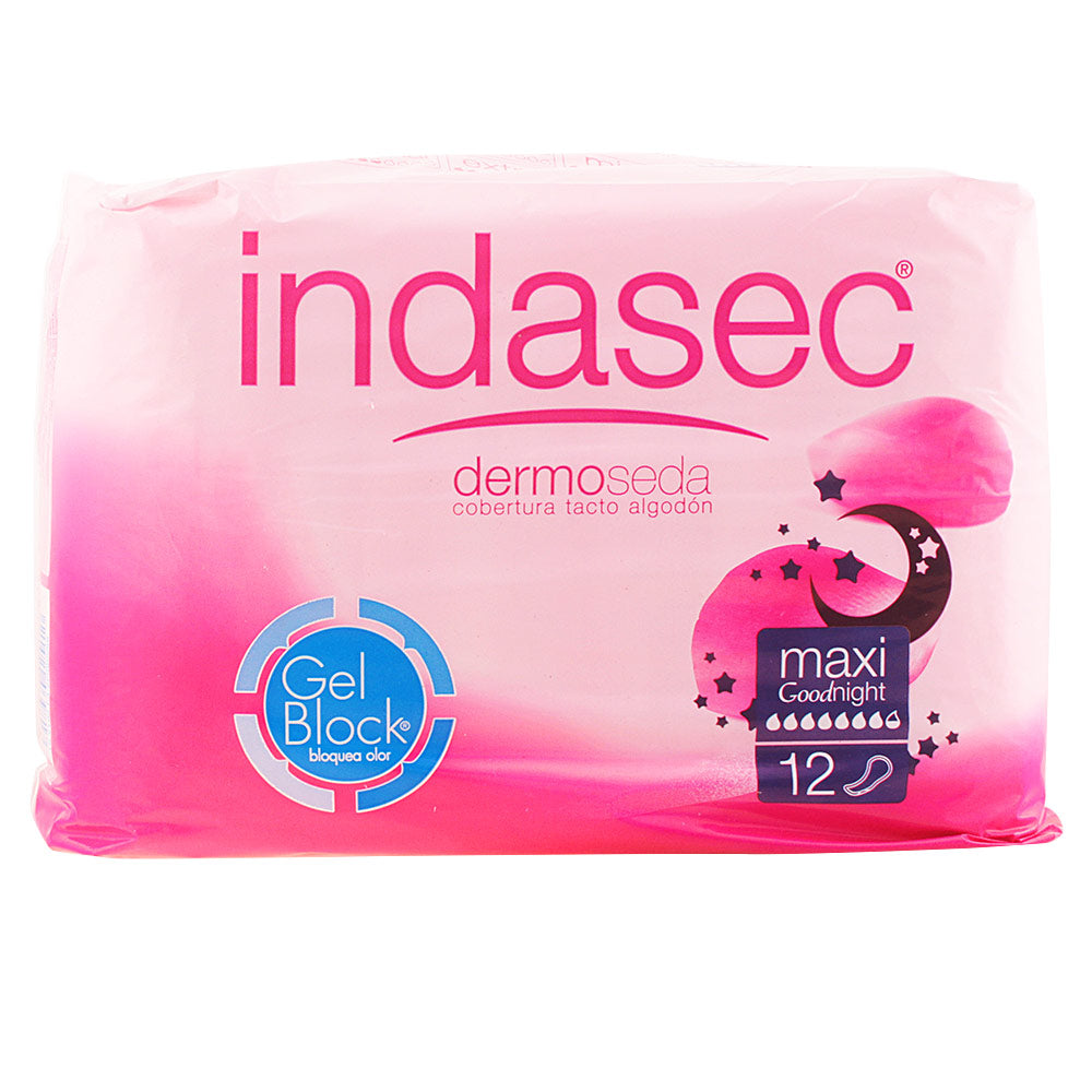 Indasec Dermoseda Good Night Maxi Incontinence Pads 12 Units - Salevare.com