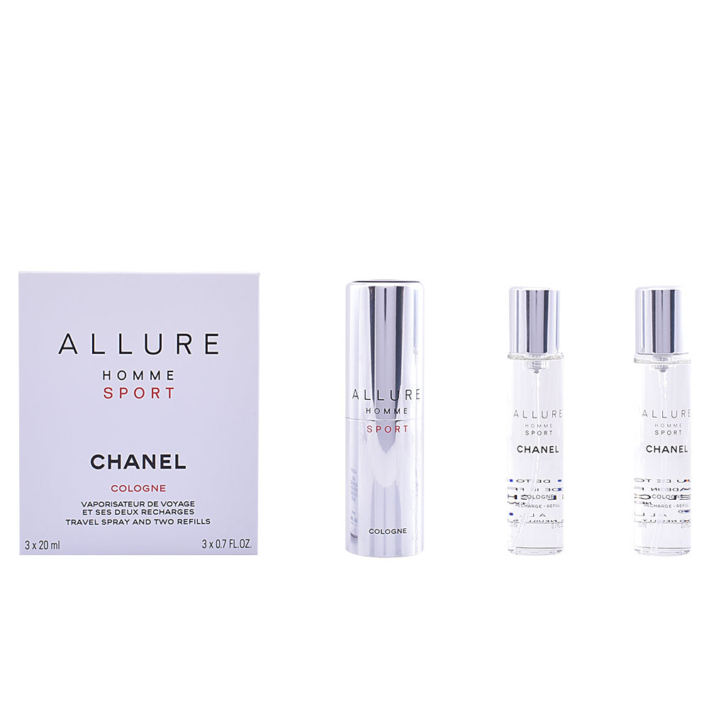Chanel Allure Homme Sport Cologne Travel Spray And Two Refills 3 X 20 Ml - Salevare.com