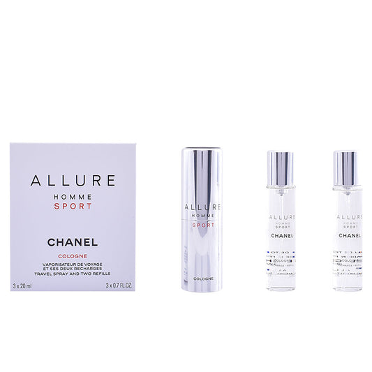 Chanel Allure Homme Sport Cologne Travel Spray And Two Refills 3 X 20 Ml - Salevare.com