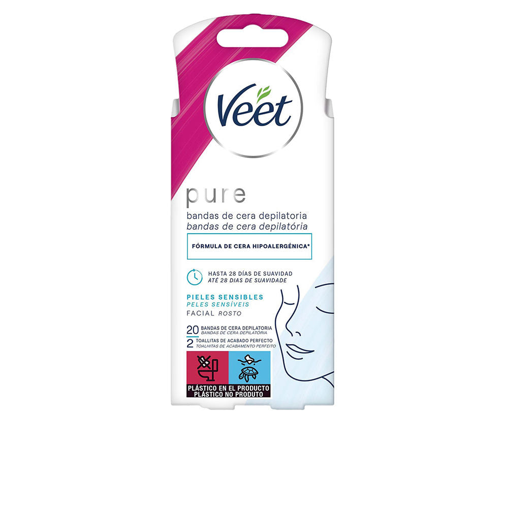 Veet Pure Wax Strips For Sensitive Skin 20 Units - Salevare.com