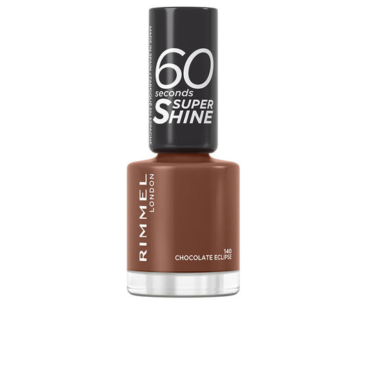 Rimmel London 60 Seconds Super Shine Nail Polish #140-Chocolate Eclipse 8 Ml - Salevare.com