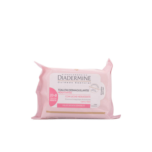 Diadermine Make-Up Remover Wipes Moisturizing Dry-Sensitive Skin 25 U - Salevare.com