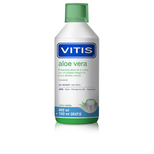 Vitis Aloe Vera Mouthwash Promo 400+100 As A Gift 500 Ml - Salevare.com
