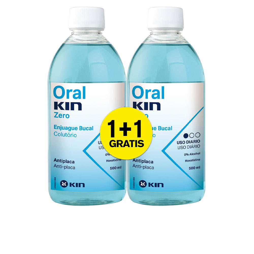 Kin Oralkin Zero Enjuague Bucal Set 2 Pz - Salevare.com