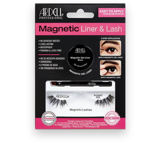Ardell Magnetic Liner & Lash Accent Pestañas #002 + Gel Liner 3 U - Salevare.com