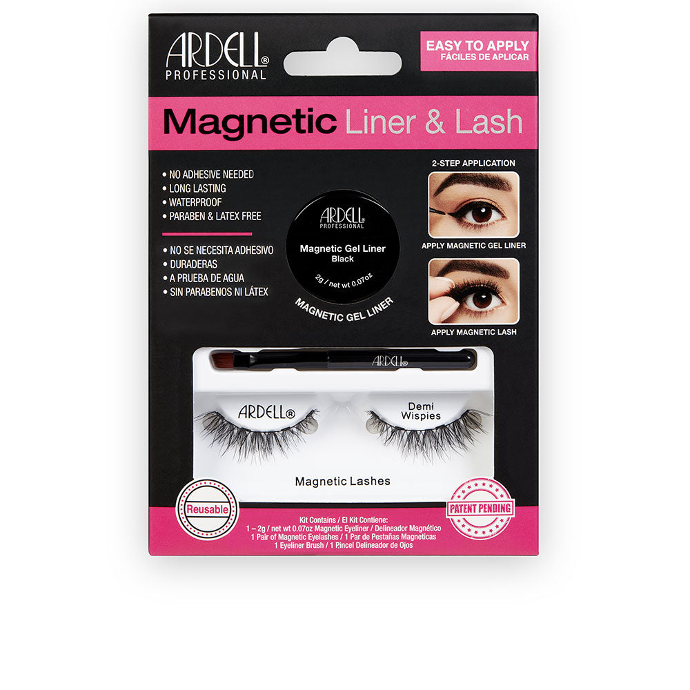 Ardell Magnetic Liner & Lash Demi Wispies Pestañas + Gel Liner 3 U - Salevare.com