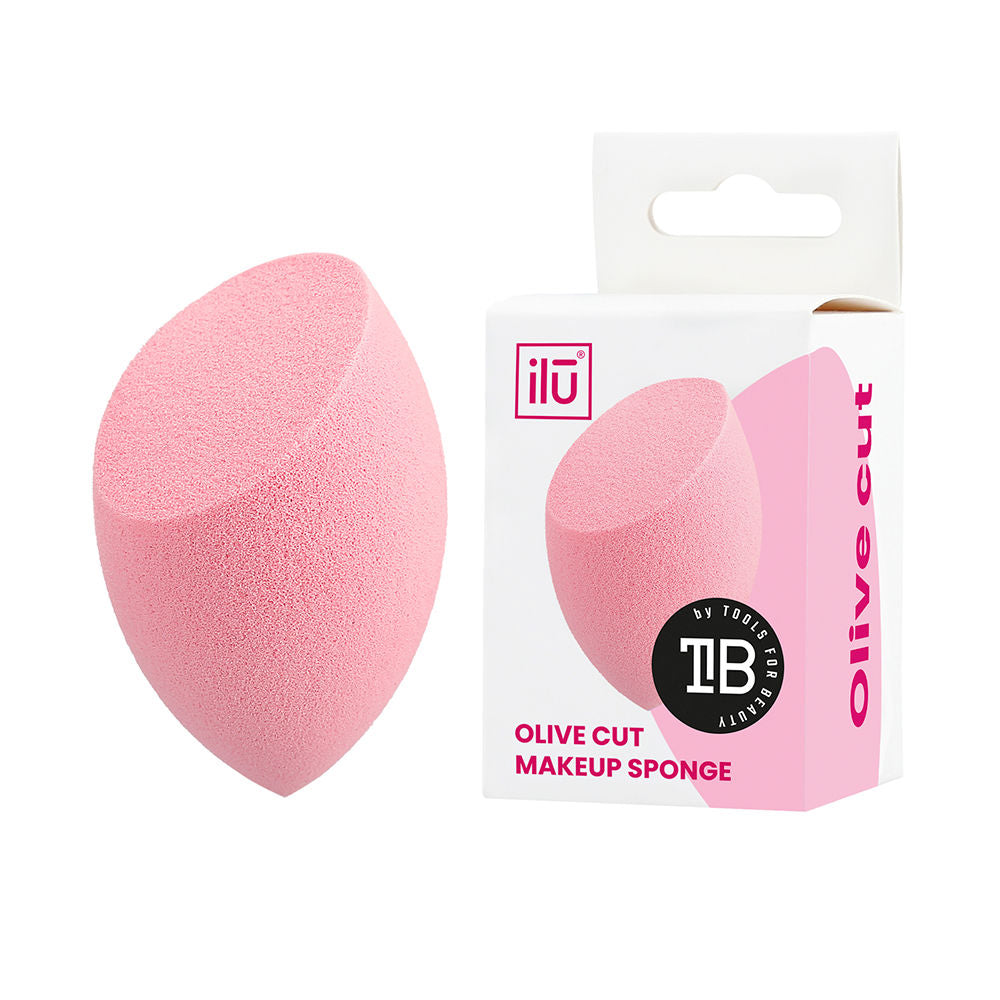 Ilu Olive Cut Sponge #Pink 1 U - Salevare.com