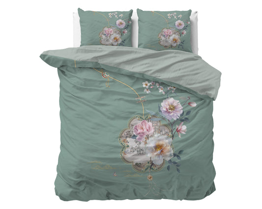 Duvet Cover Set Lyra Green 200 x 200/220