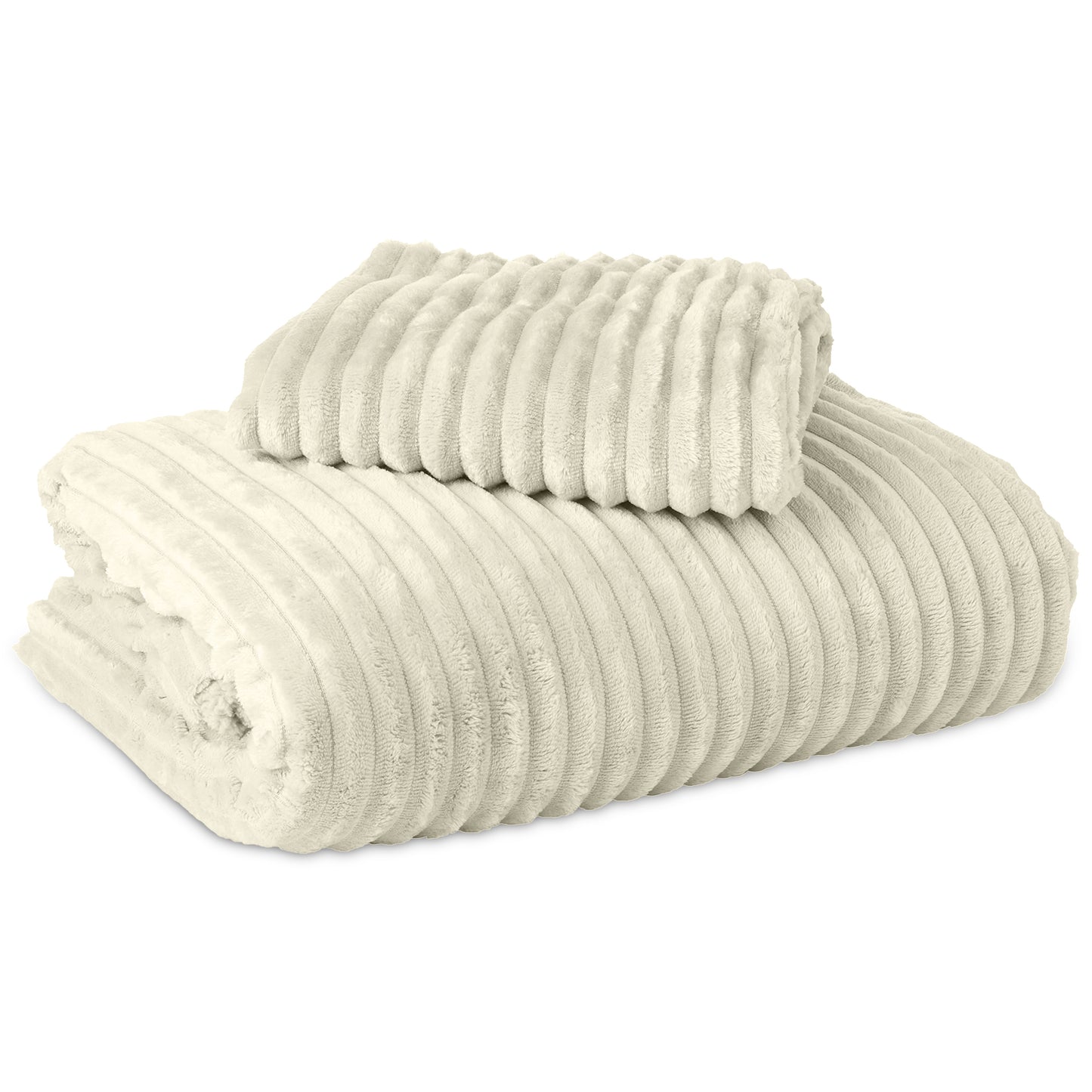 Duvet Cover Set Rib Teddy Beige 200 x 200/220