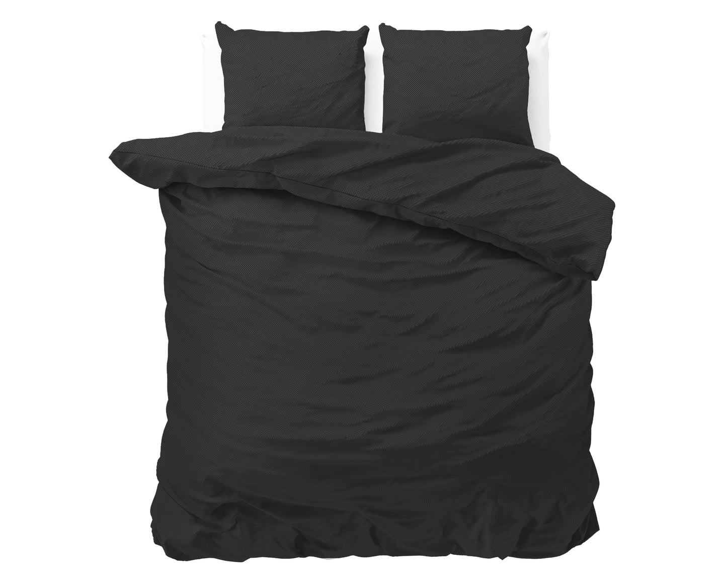Duvet Cover Set Satin Point Black 240 x 220