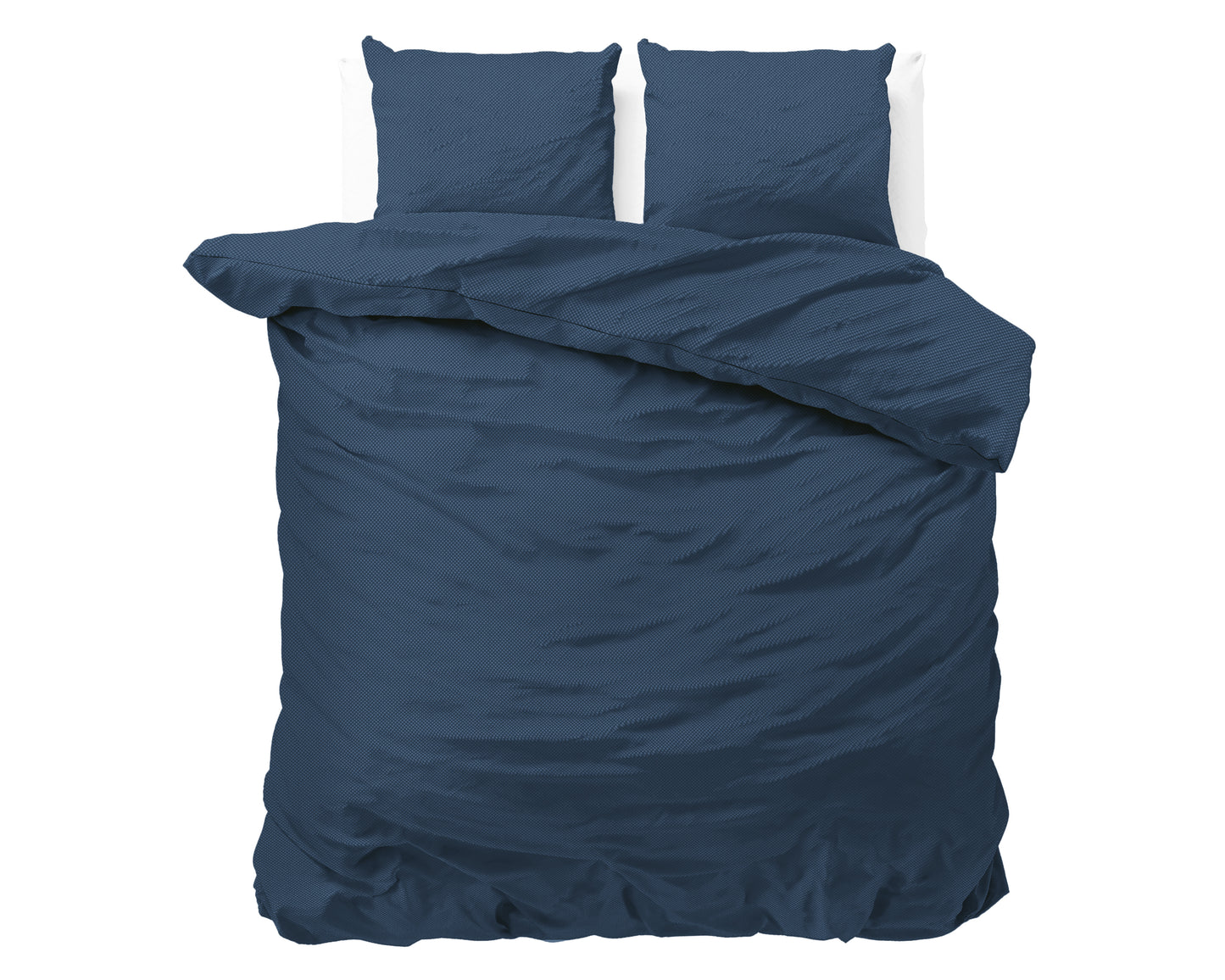 Duvet Cover Set Satin Point Navy 240 x 220