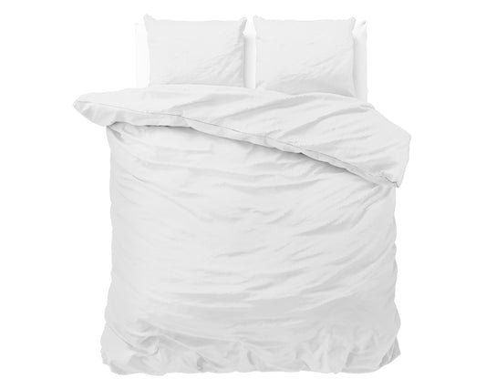 Duvet Cover Set Satin Point White 240 x 220