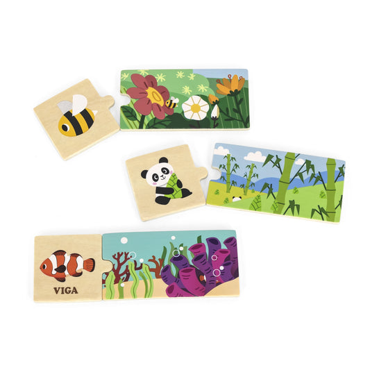 Viga 44675 Wooden Puzzle - My Home